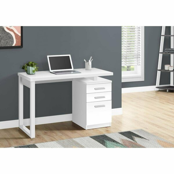 Daphnes Dinnette 30 x 23.5 x 48 in. Left or Right Facing Computer Desk White DA3061504